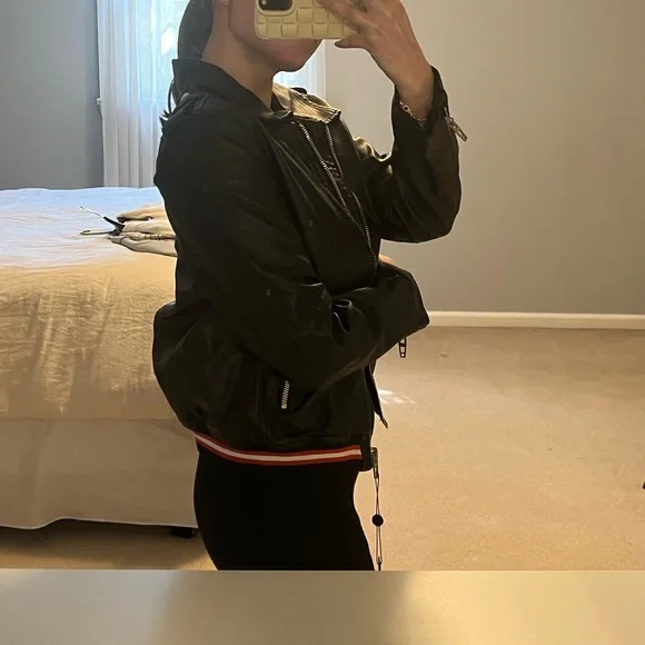 NWT Blank NYC Leather bomber Jacket M - Picture 8 of 9